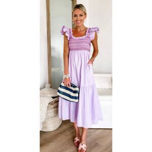 NWOT Tuckernuck Lavender Mallie Midi Dress, Med $218